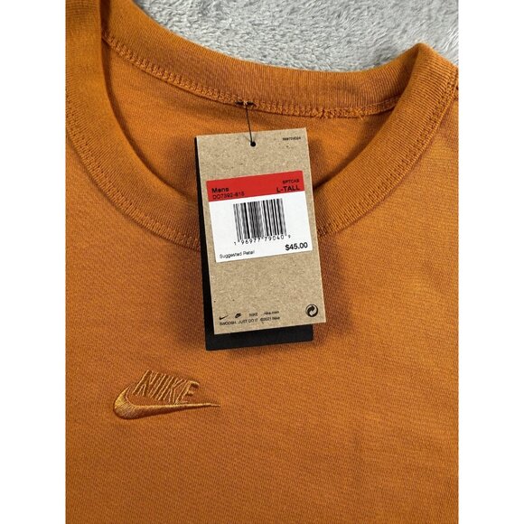 Nike Shirt Mens Large Tall Orange Club Max90 Swoosh Crewneck Tee DO7392-815 - Picture 3 of 13